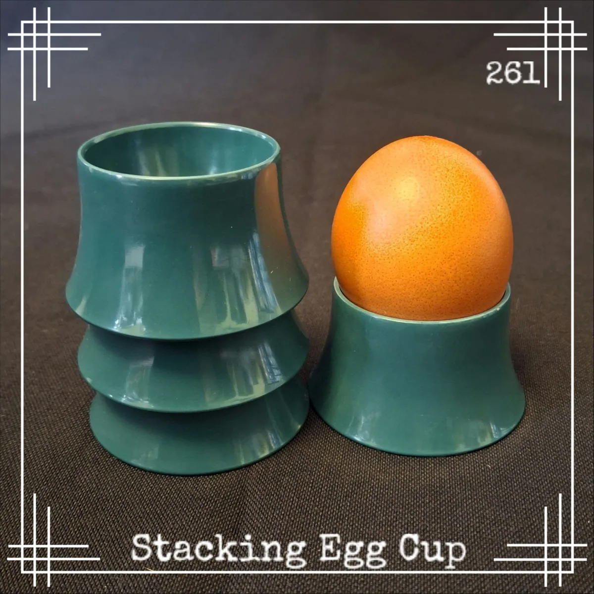 Bandalasta fiesta 261 stacking egg cup forest green