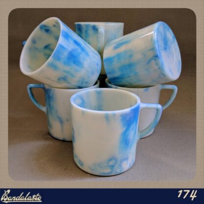 bandalasta fiesta 3/4 pint mug blue marble