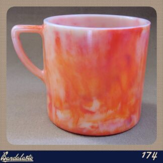 bandalasta fiesta 175 mug 3/4pint marble orange