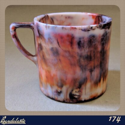 bandalasta fiesta 175 mug 3/4pint marble orange-black