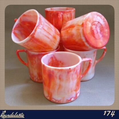 bandalasta fiesta 3/4 pint mug orange marble