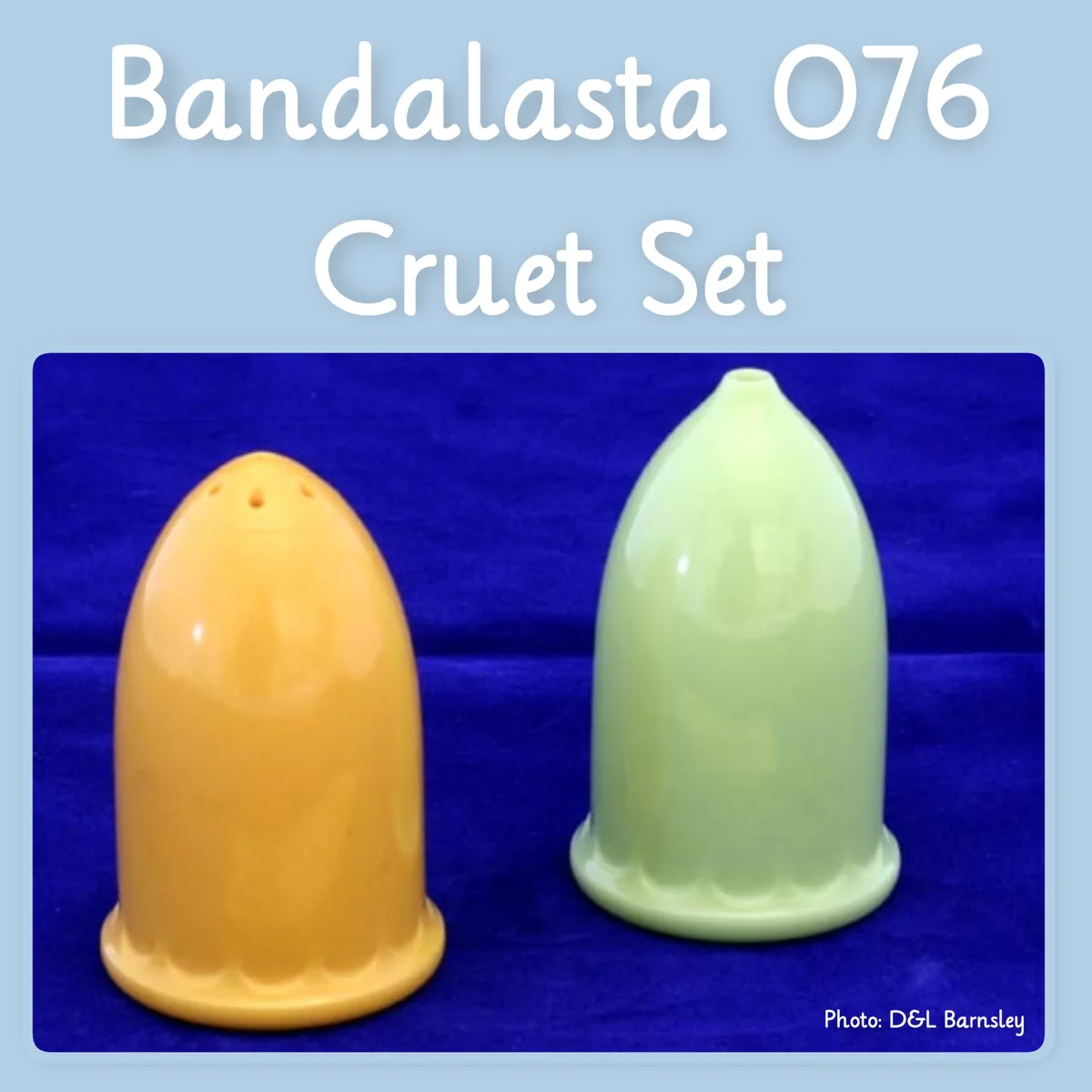 Bandalasta 76 cruet set salt and pepper pots