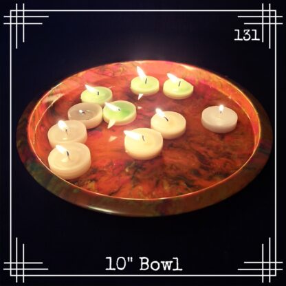 Bandalasta 131 floating candle dish 10" dia bandarouge