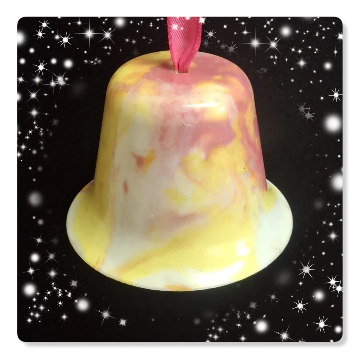 red & pink marble bandalasta bauble