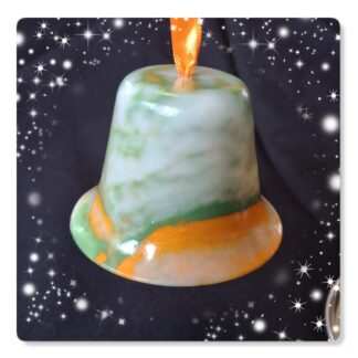 orange & green marble bandalasta bauble