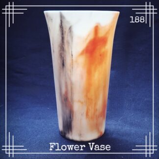 Bandalasta 188 bell tumbler vase orange black marble