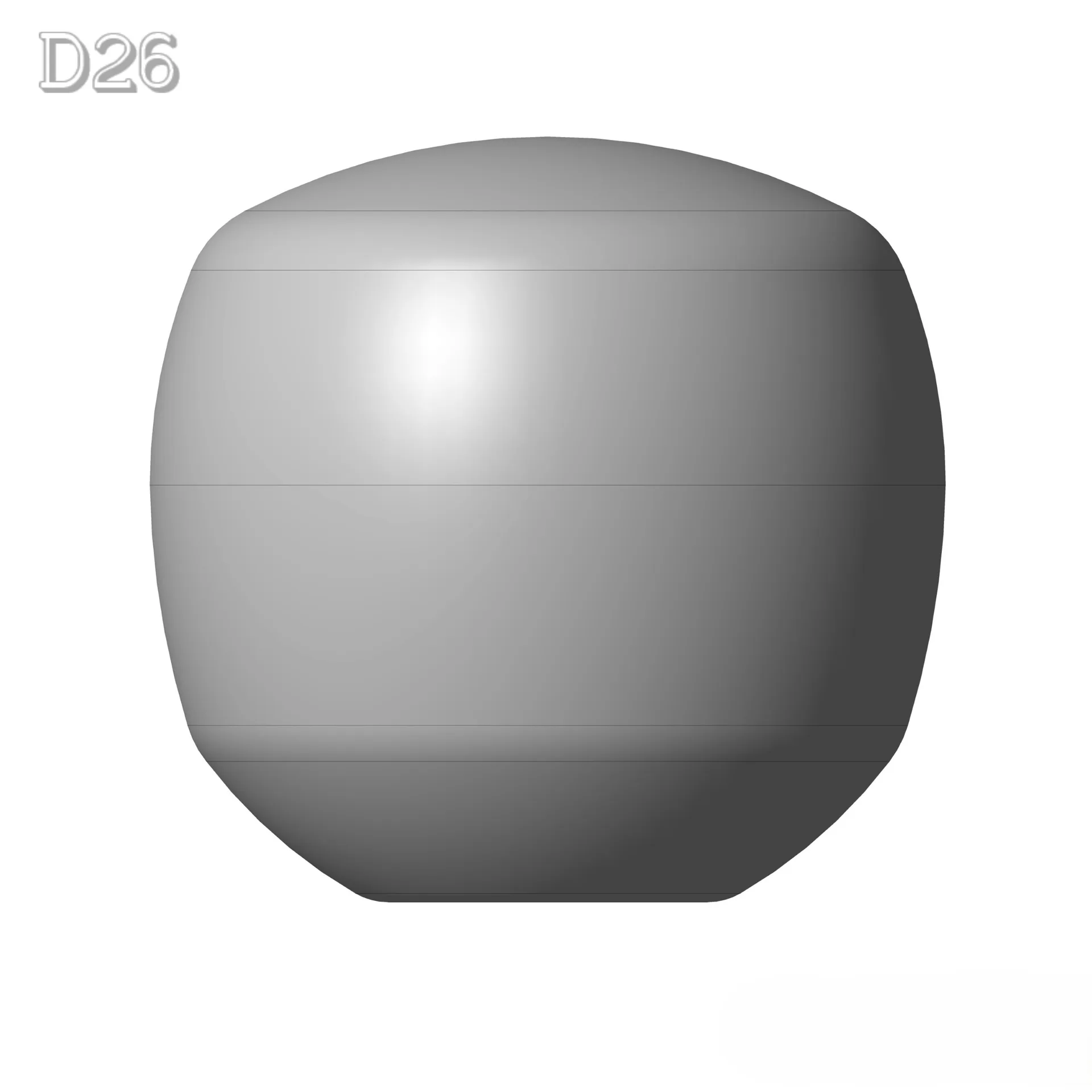 Knob D26 shape plain